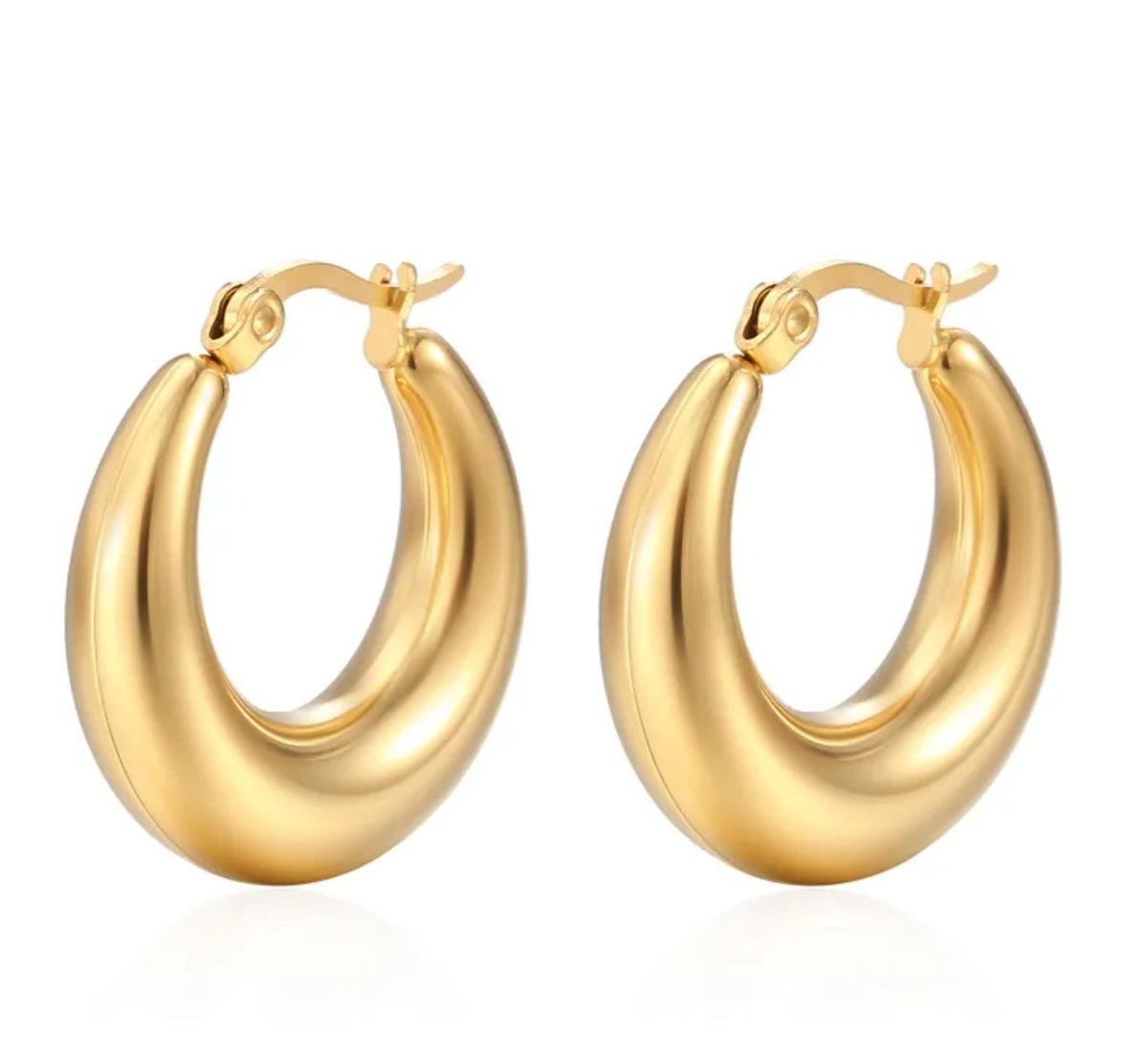 Aretes chunky Chapa de oro – Realistica, Tal cual soy