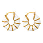 Aretes Chapa de Oro Friday con Blanco - Realistica, Tal cual soy